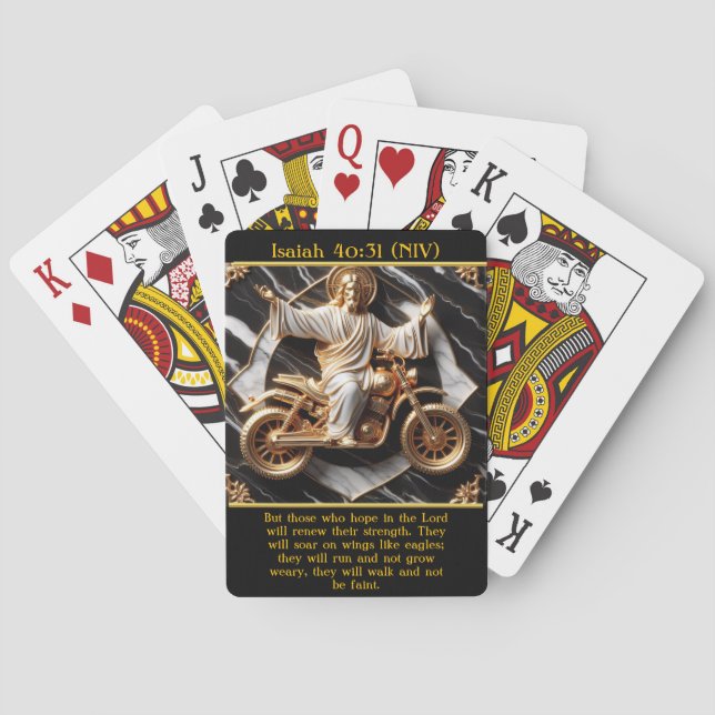 Isaiah 40:31 Empowered by Faith AI Art Poker Cards (Back)