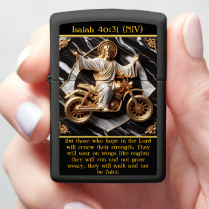 Isaiah 40:31 Empowered by Faith AI Art Zippo Lighter