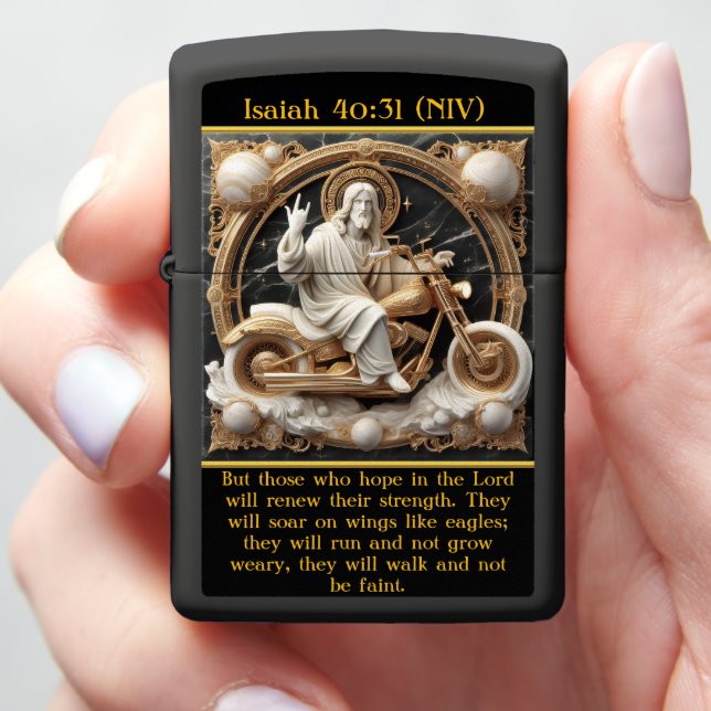 Isaiah 40:31 Empowered to Overcome Zippo Lighter (In Hand)