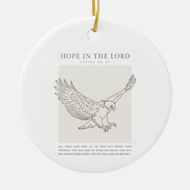 Isaiah 40:31 Hope in the Lord Ceramic Ornament (Front)