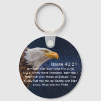 Isaiah 40:31 Keyring
