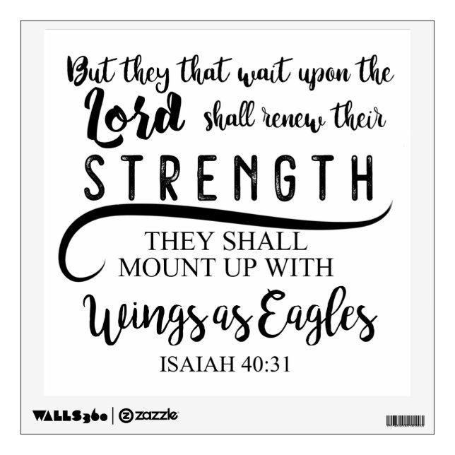 Isaiah 40:31 KJV Wall Decal (Front)
