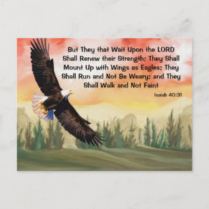 Isaiah 40:31 Mount Up on Eagle Wings Postcard