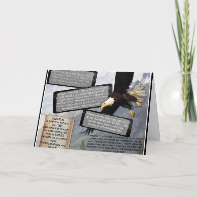 ISAIAH 40:31 MOUNT UP WITH WINGS AS EAGLES CARD (Front)