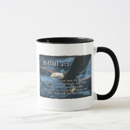 ISAIAH 4031  Mount up with wings as EAGLES Mug