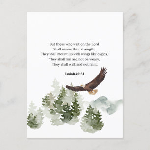 Isaiah 40:31 Mount up with wings like eagles Postcard