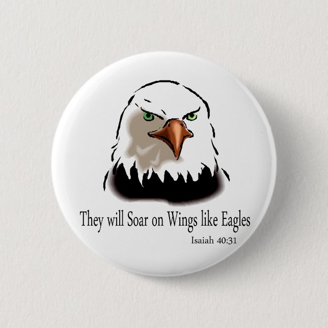 Isaiah 40 31 pinback button (Front)