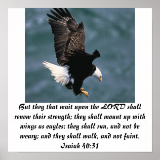 Isaiah 40 31 Posters | Zazzle