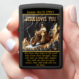 Isaiah 40:31 Powered by Strength AI Art Zippo Lighter