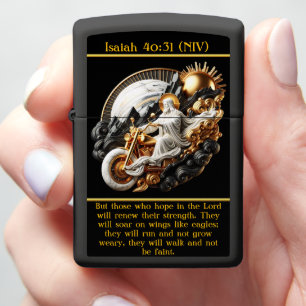 Isaiah 40:31 Ride with Purpose AI Art Zippo Lighter