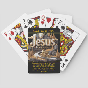 Isaiah 40:31 Rise with Jesus Poker Cards