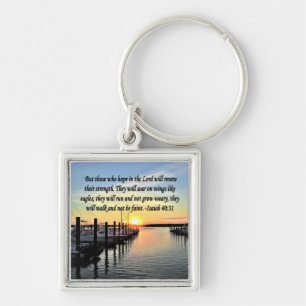 ISAIAH 40:31 SCRIPTURE VERSE KEYCHAIN