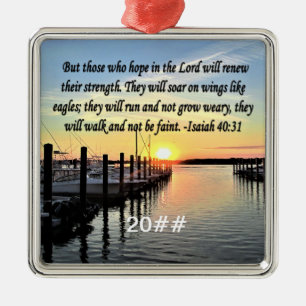 ISAIAH 40:31 SCRIPTURE VERSE METAL ORNAMENT