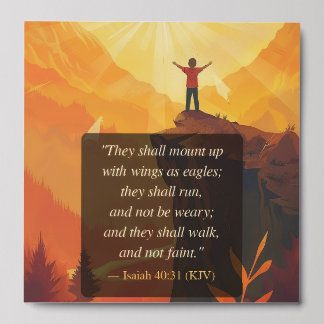 Isaiah 40:31 Soar Like Eagles — Bible verse Faith Peel And Stick Photo Tile