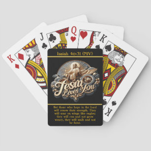 Isaiah 40:31 Strength in Motion AI Art Poker Cards