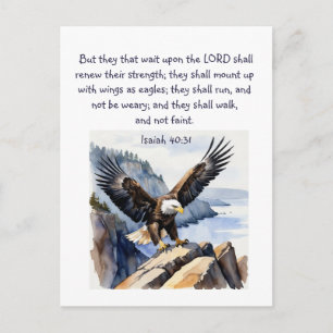 Isaiah 40:31 They that wait upon the Lord Postcard
