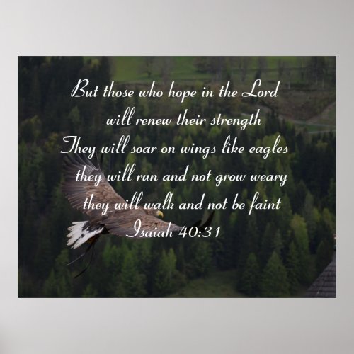 Isaiah 4031 _ They Will Soar On Wings Like Eagle Poster