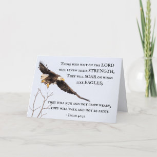 Isaiah 40:31 Those who wait on the Lord, Bible Card