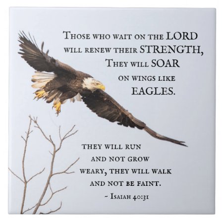 Isaiah 40:31 Those Who Wait On The Lord, Bible Ceramic Tile