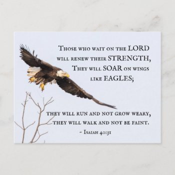 Isaiah 40:31 Those Who Wait On The Lord  Bible Postcard by CChristianDesigns at Zazzle