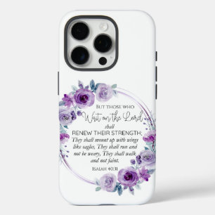 Isaiah 40:31 Those who Wait on the Lord Floral iPhone 16 Pro Case