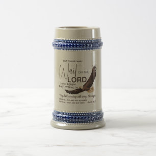 Isaiah 40:31 Those who Wait on the Lord Scripture Beer Stein