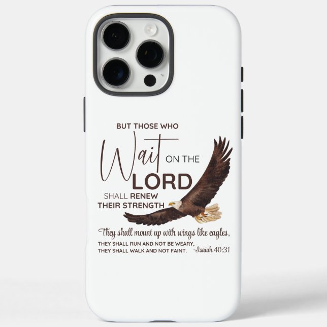Isaiah 40:31 Those who Wait on the Lord Scripture Case-Mate iPhone Case (Back)