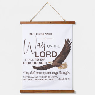 Isaiah 40:31 Those who Wait on the Lord Scripture Hanging Tapestry