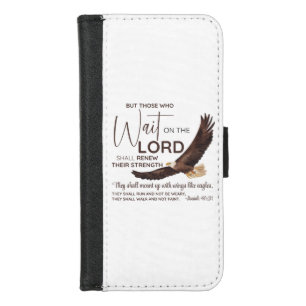 Isaiah 40:31 Those who Wait on the Lord Scripture iPhone 8/7 Wallet Case