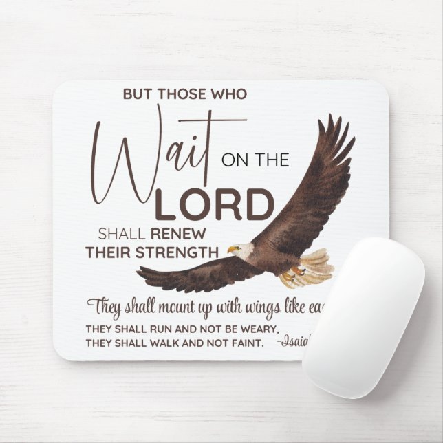 Isaiah 40:31 Those who Wait on the Lord Scripture Mouse Pad (With Mouse)