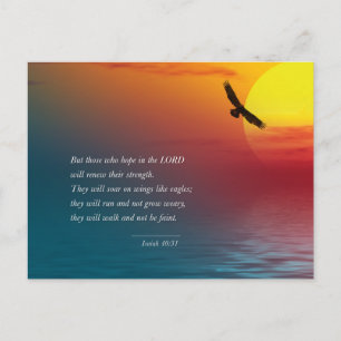 Isaiah 40:31 Verse Bible Lord Eagle soaring Postcard