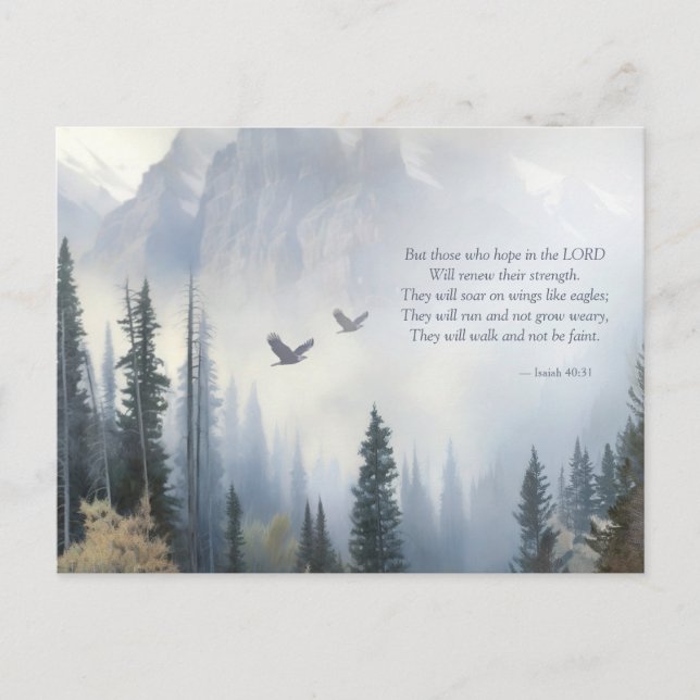 Isaiah 40:31 Wings Like Eagles Scripture Postcard (Front)