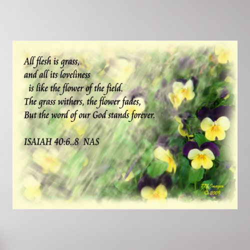 Isaiah 4068 Bible Verse Poster