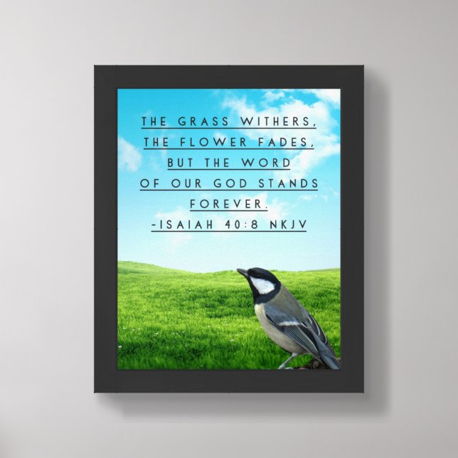 Isaiah 40:8 Christian Bible Verse Image Framed Art (Framed Front)