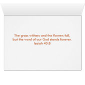Isaiah 40:8, Grass & Flowers Cards (Inside Horizontal (Bottom))