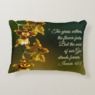 Isaiah 40:8 Inspirational Accent Pillow
