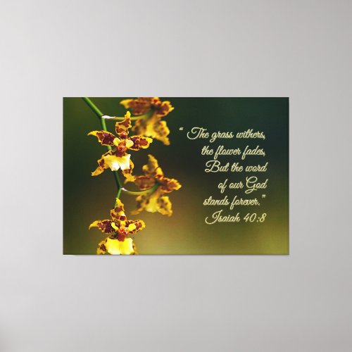 Isaiah 408 Inspirational Canvas Print