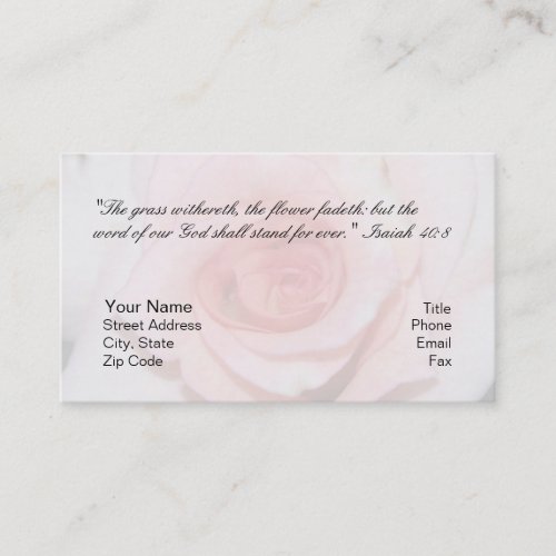 Isaiah 40:8 Personal Card Business Card