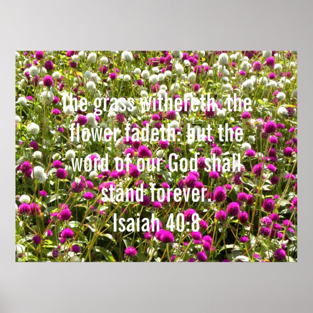 Isaiah 40:8 poster (Front)