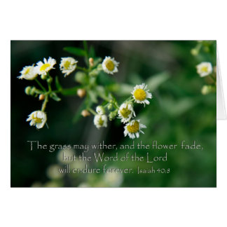 Isaiah 40:8 The grass may wither and fade Cards