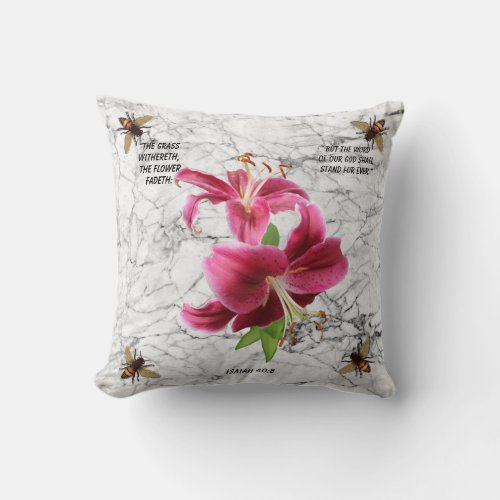 Isaiah 408    throw pillow