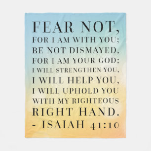 Isaiah 41:10 Bible Quote Fleece Blanket
