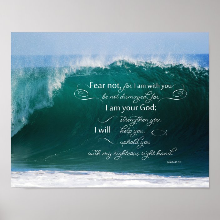 Isaiah 41 10 Bible Verse Poster | Zazzle