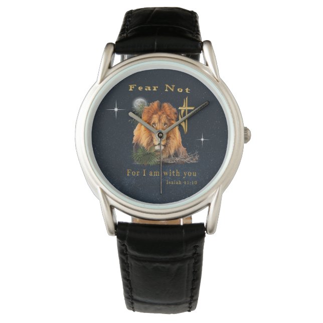 Isaiah 41:10 Christian Mens watches (Front)