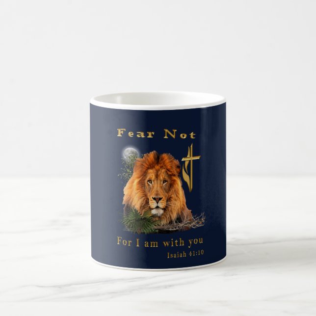 Isaiah 41:10 Christian mugs (Center)