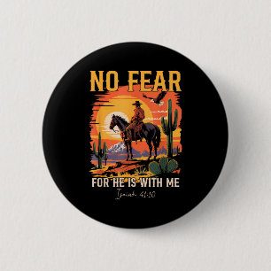 Isaiah 41_10 Cowboy Bible Verse Christian Western  Button
