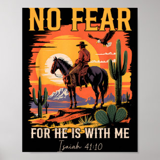 Isaiah 41_10 Cowboy Bible Verse Christian Western Poster