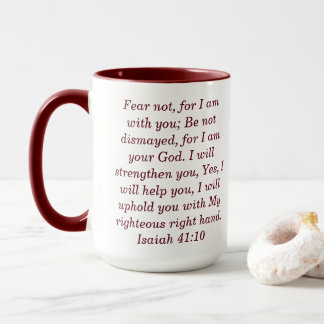 Isaiah 41:10 Custom Scripture Two-Tone Coffee Mug