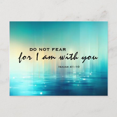 Isaiah 4110 Do Not Fear Bible Verse Christian  Postcard