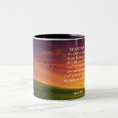 Isaiah 41:10 Do not fear for I Am with You Two-Tone Coffee Mug (Center)